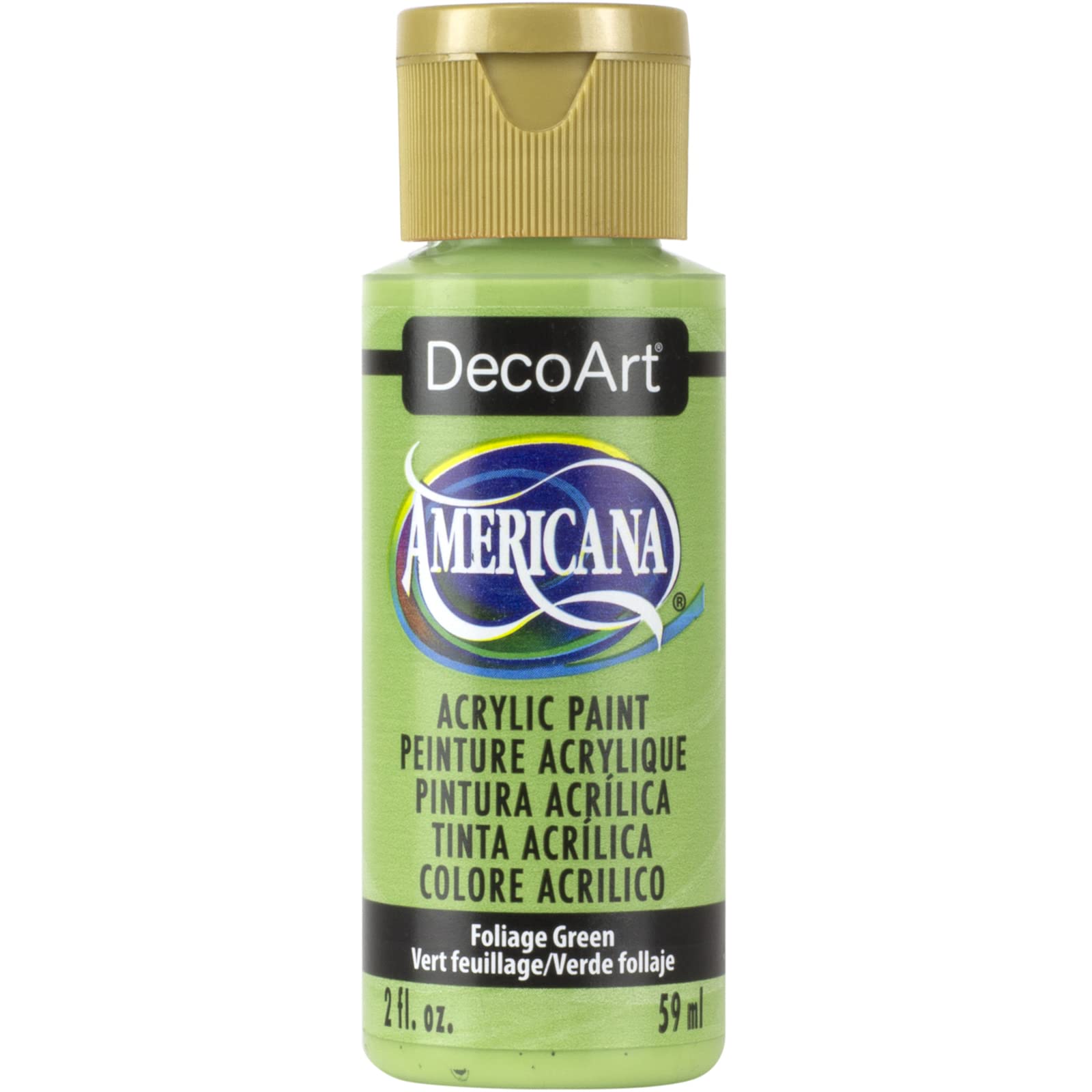 Decoart Green Deco Art Americana Acrylic Paint 2Oz-Foliage - Opaque