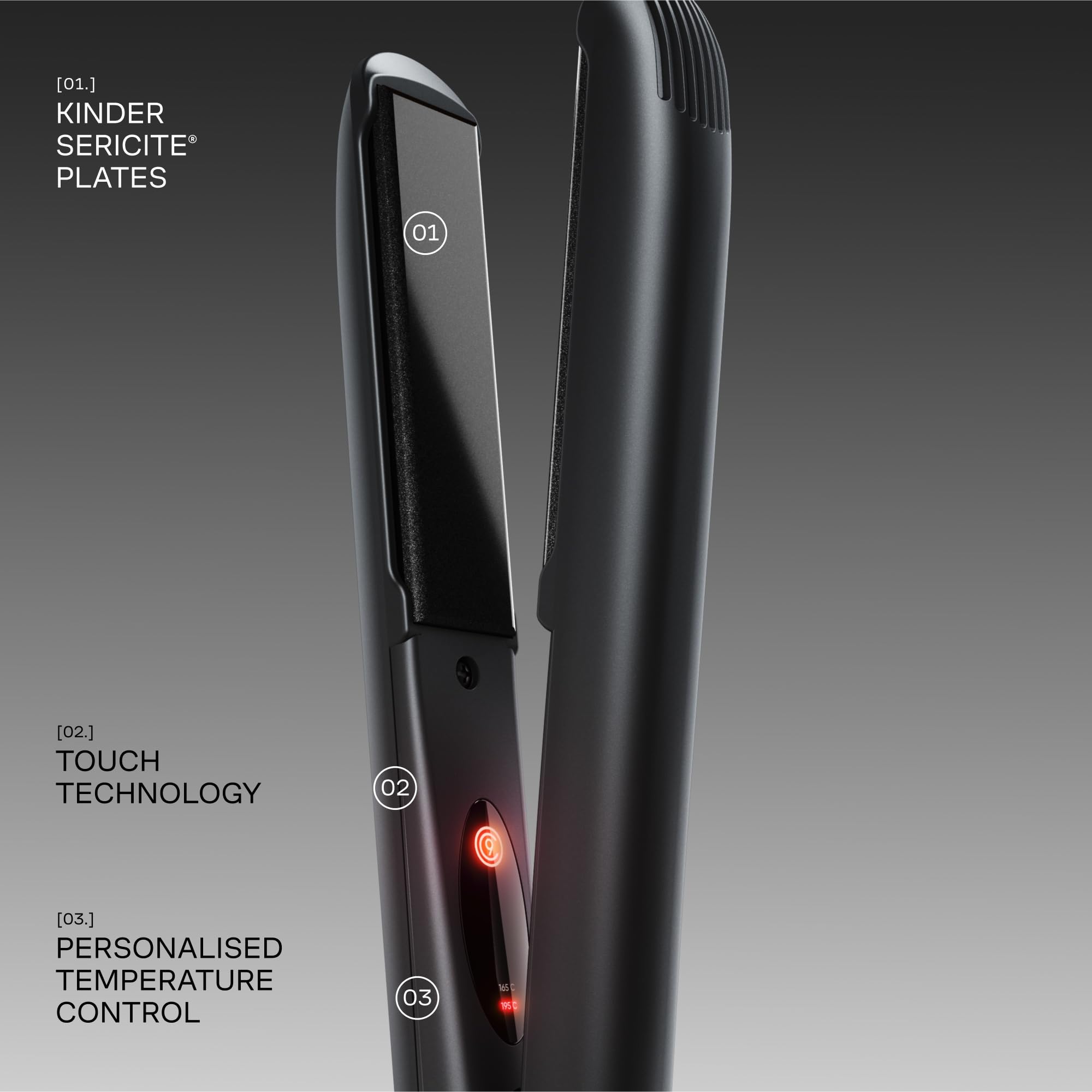 CLOUD NINE The Touch Iron – prostownica do włosów dla zdrowszych włosów – natychmiast się nagrzewa – z wzbogaconymi minerałami i ruchomymi płytkami ceramicznymi – technologia dotykowa do regulacji