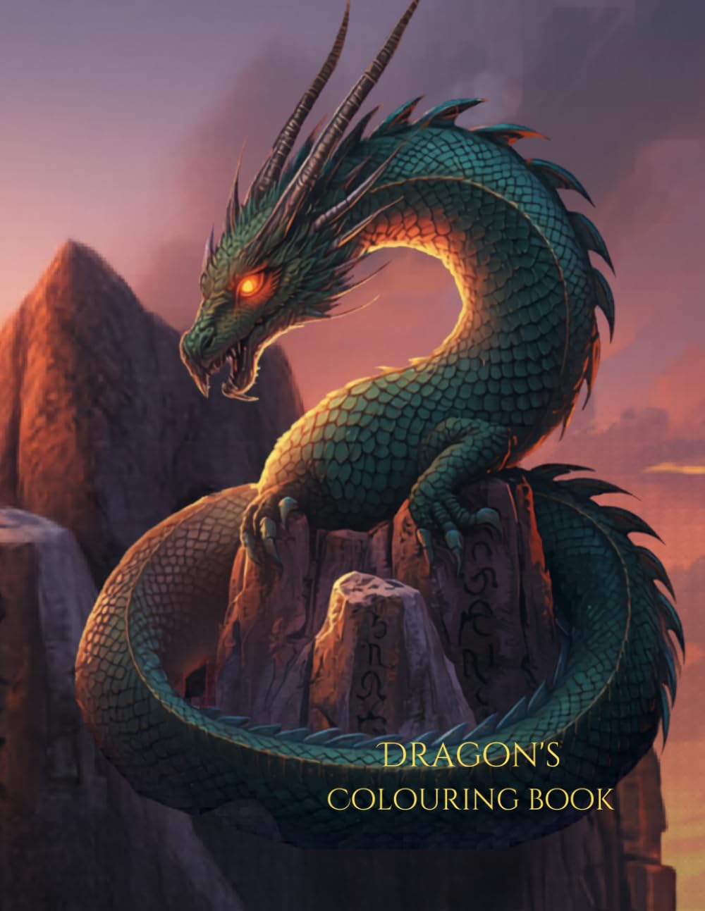ADULT Dragons coloring book: Dragons are mystical creatures
