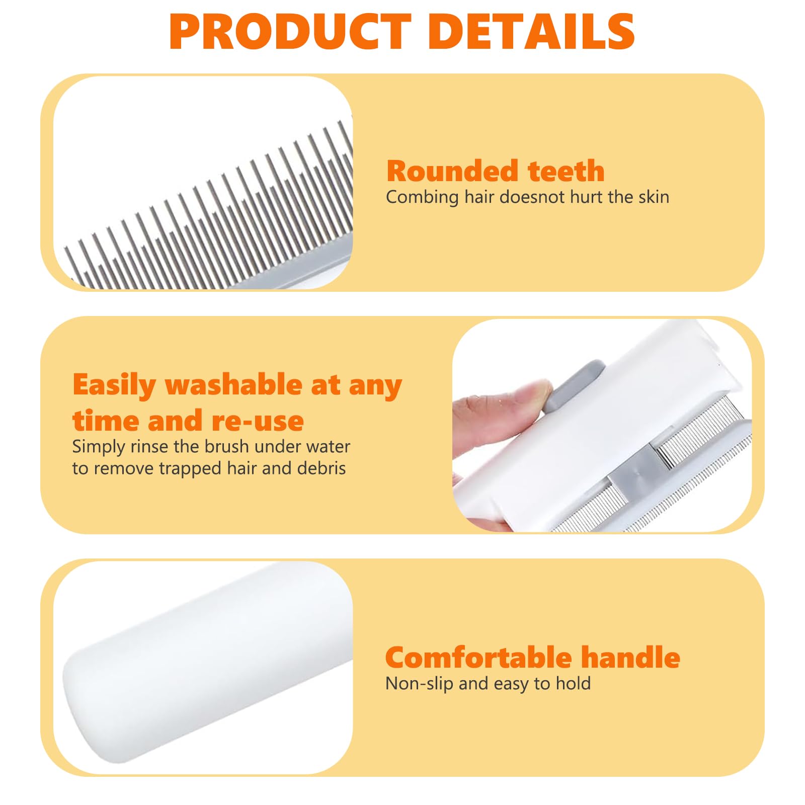 2Pcs Cat Comb Dog Combs Set, Pet Hair Remover Comb - Image 3
