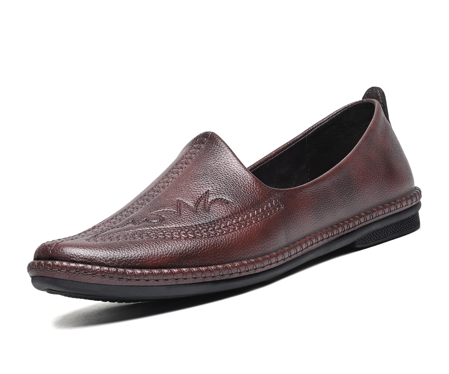 louis stitch Men’s Brunette Brown Ethnic Slip On Embroided Mojaris | Stylish Nagra Juti for Men | Lightweight and Comfortable Stylish Embroided Jutis and Mojaris for Kurta Pajama | LSAXNGEDBB-picture-11