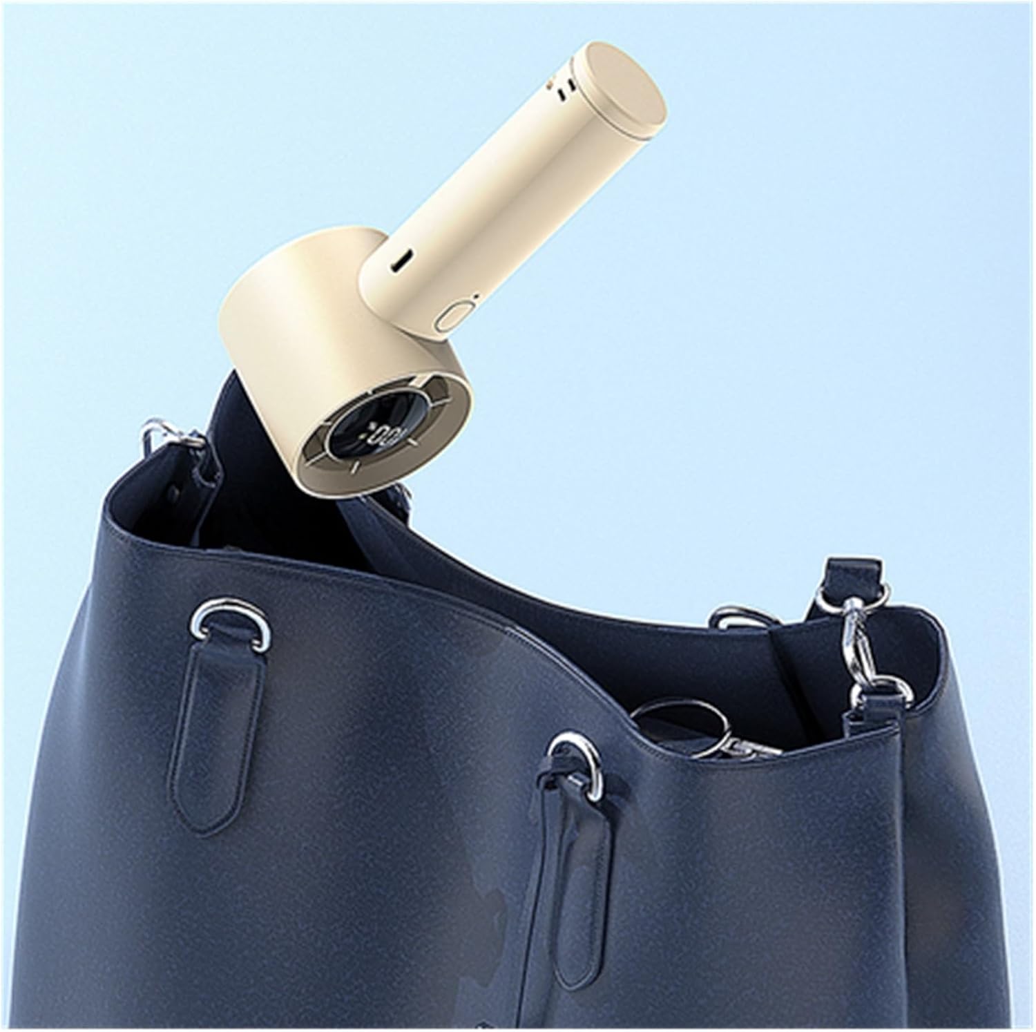 USB Rechargeable Handheld Fan Portable Cooling Fan with Type-C Fast Charging Quiet Operation Long Battery Life(Blue)