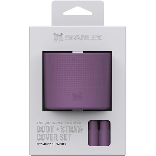 Stanley Quencher Boot and Straw Cover Cap | Anti-Slip Silicone Protector for Tumbler with Handle | Accessory Set for Stainless Steel Drinking Cup | BPA-Free
