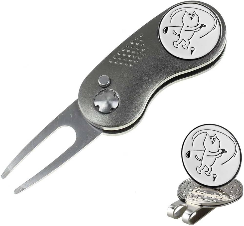 Amazon | CRESTGOLFゴルフマーカー マグネット付き グリーンフォーク