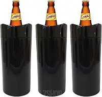 Porta Garrafas Térmico Litrao Camisinha Para Cerveja Bar Restaurante Isopor Para Cerveja Bar Restaurante (Preto, Kit 3 Unidades)
