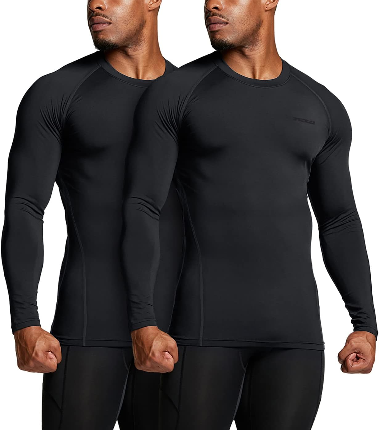 TSLA Men's Thermal Long Sleeve Compression Shirts, Athletic Base Layer Top, Winter Gear Running T-Shirt - Image 2