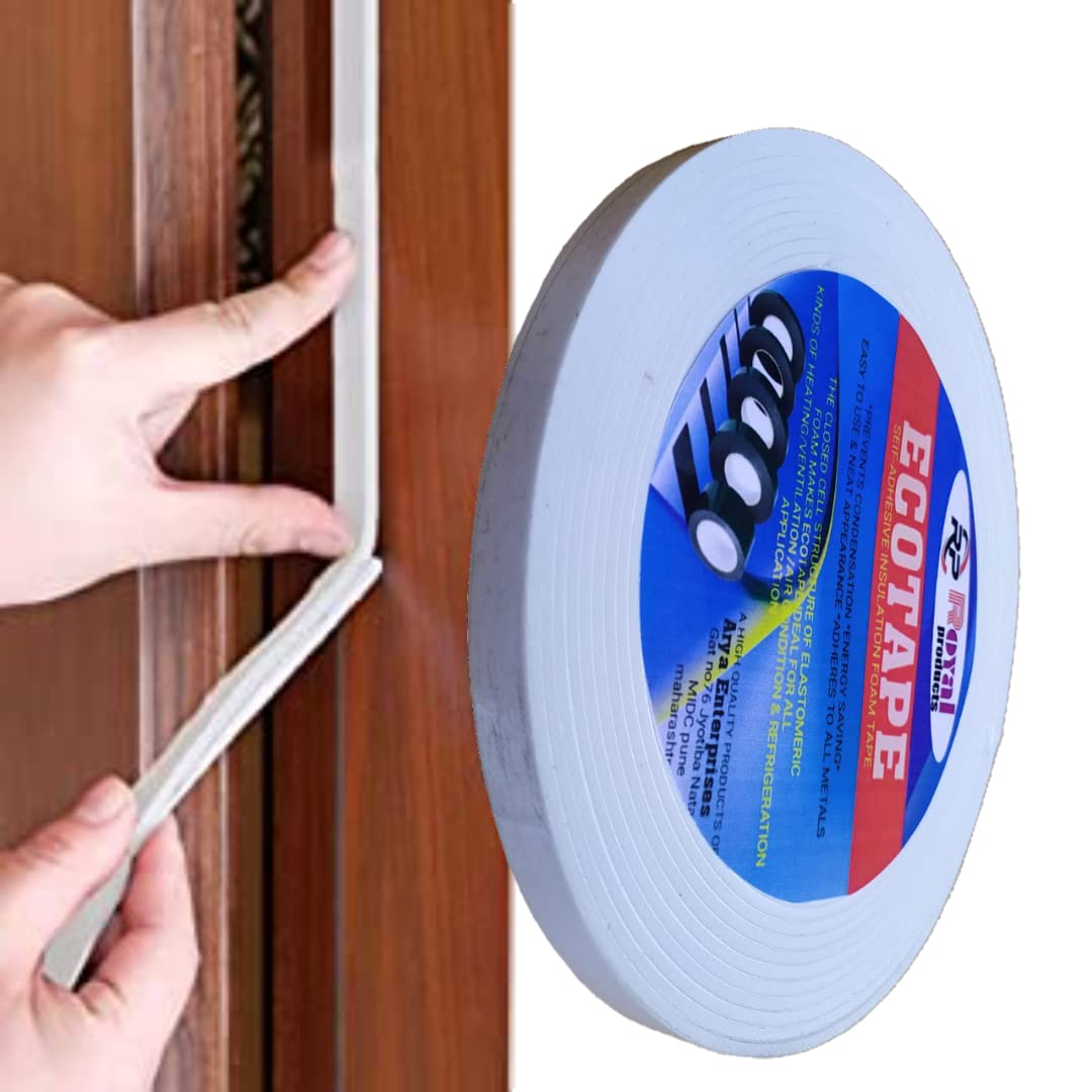 Royal Products sigle side high density adhesive foam tape, wheather strippling doors and windoow insulation Soundproofing (6 meter * 15 mm * 5mm thickness) pack of 2 (white) (B0B3JHVSZV) Amazon Price History, Amazon Price Tracker