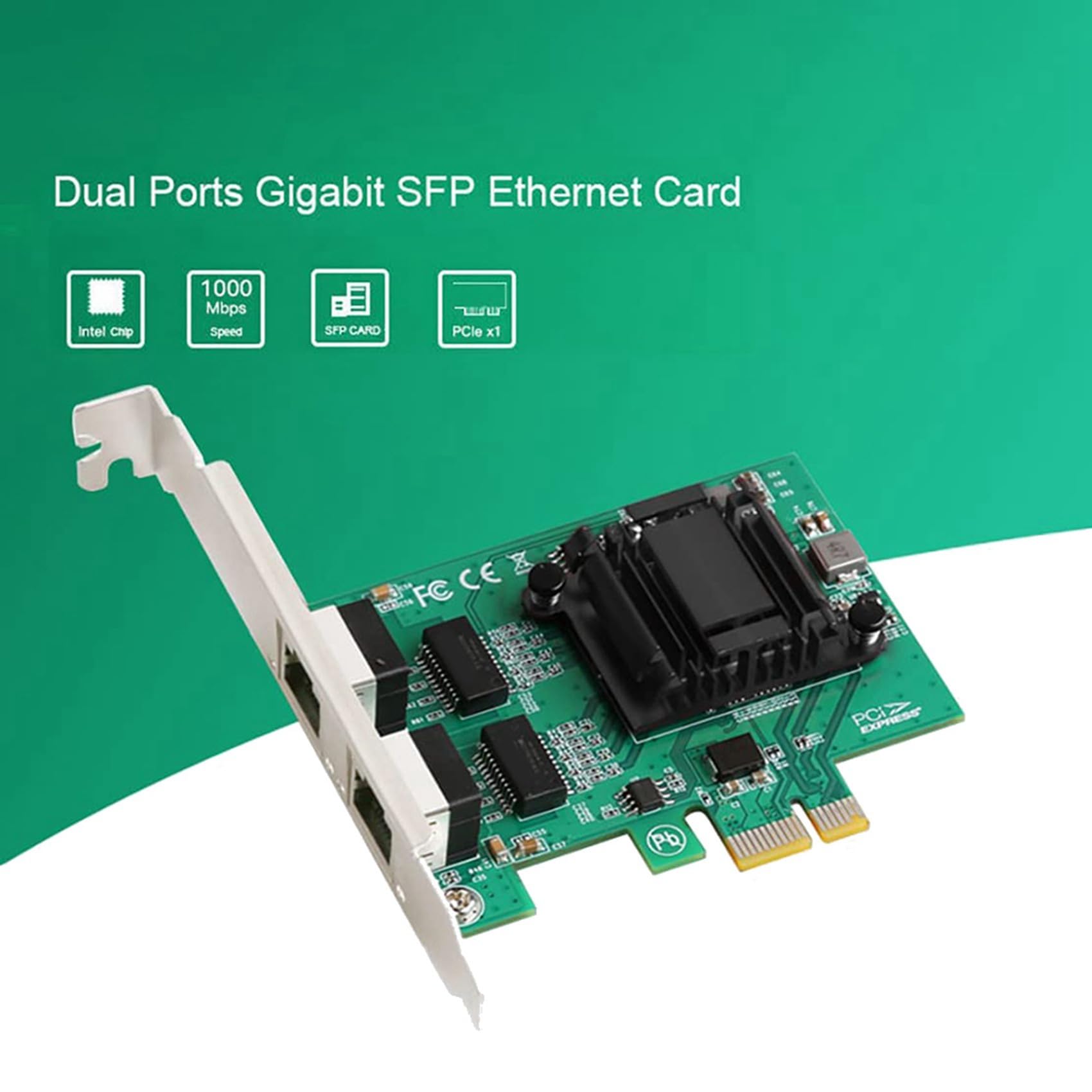 Scheda di rete Gigabit PCIe a 2 porte 4X 1000M Adattatore Ethernet PCI Express a due porte con scheda NIC LAN 82571EB per