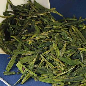FullChea - Longjing Tea - Dragonwell Tea - Chinese Green Tea Loose Leaf - Toasty Bean Aromatic - Lung Ching Dragon Well (8.8oz / 250g)
