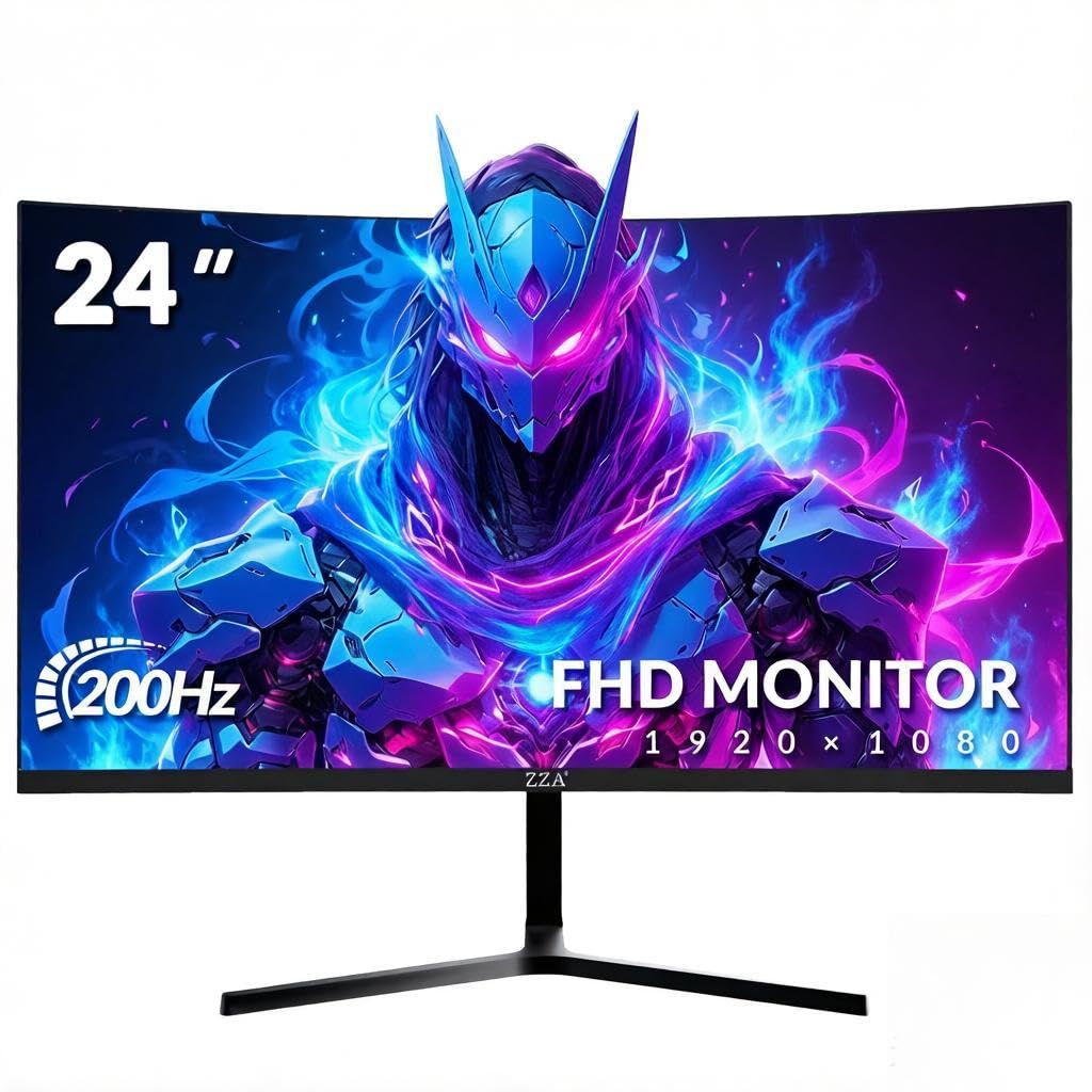 Amazon.com: ZZA 24 Inch 200hz/180hz Curved Gaming Monitor, FHD