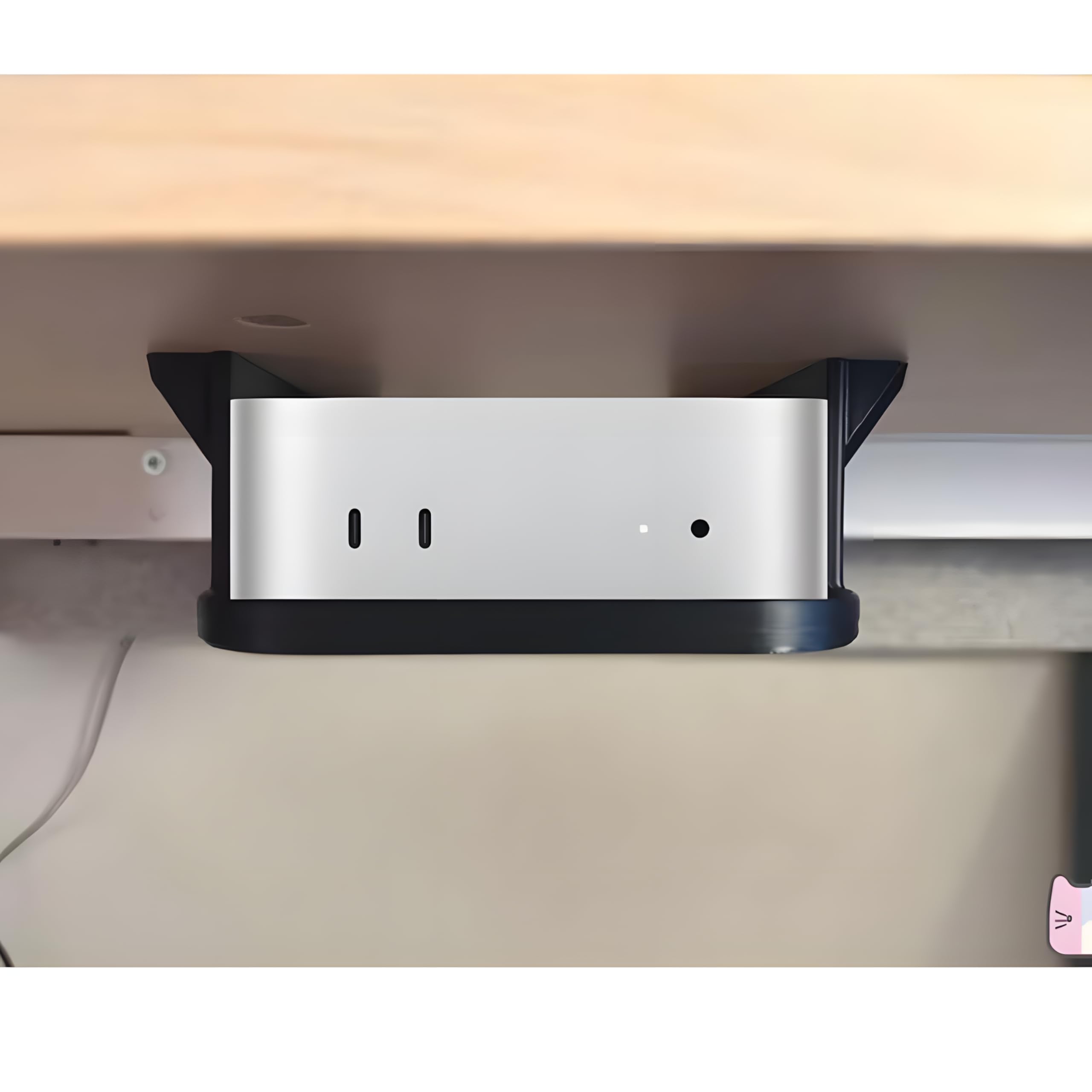 Azoth Under Desk Bracket for Mac mini M4 – 2024 Model ABS Plastic Stand – Ventilated, Space-Saving Mounting Solution for Mac mini (Black)-image-47