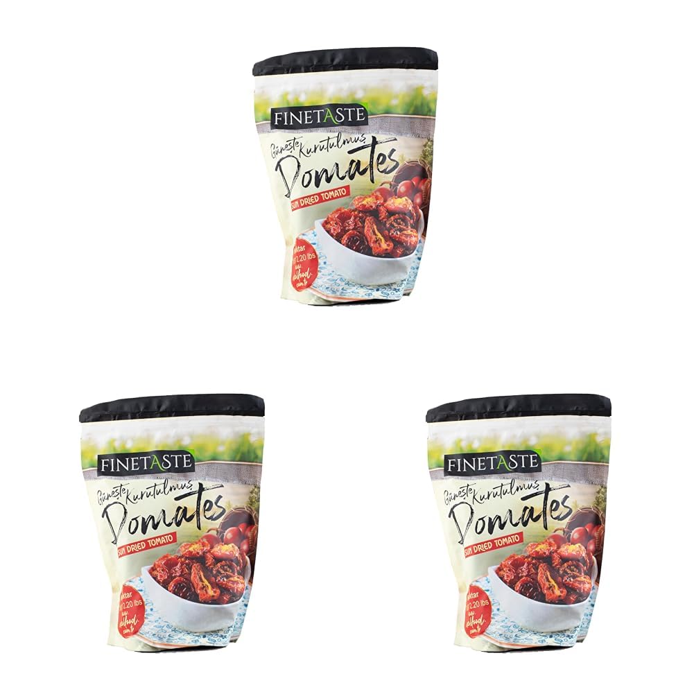 Fine Taste Güneşte Kurutulmuş Domates Yarım Kesim 1 Kg (3 paketi)