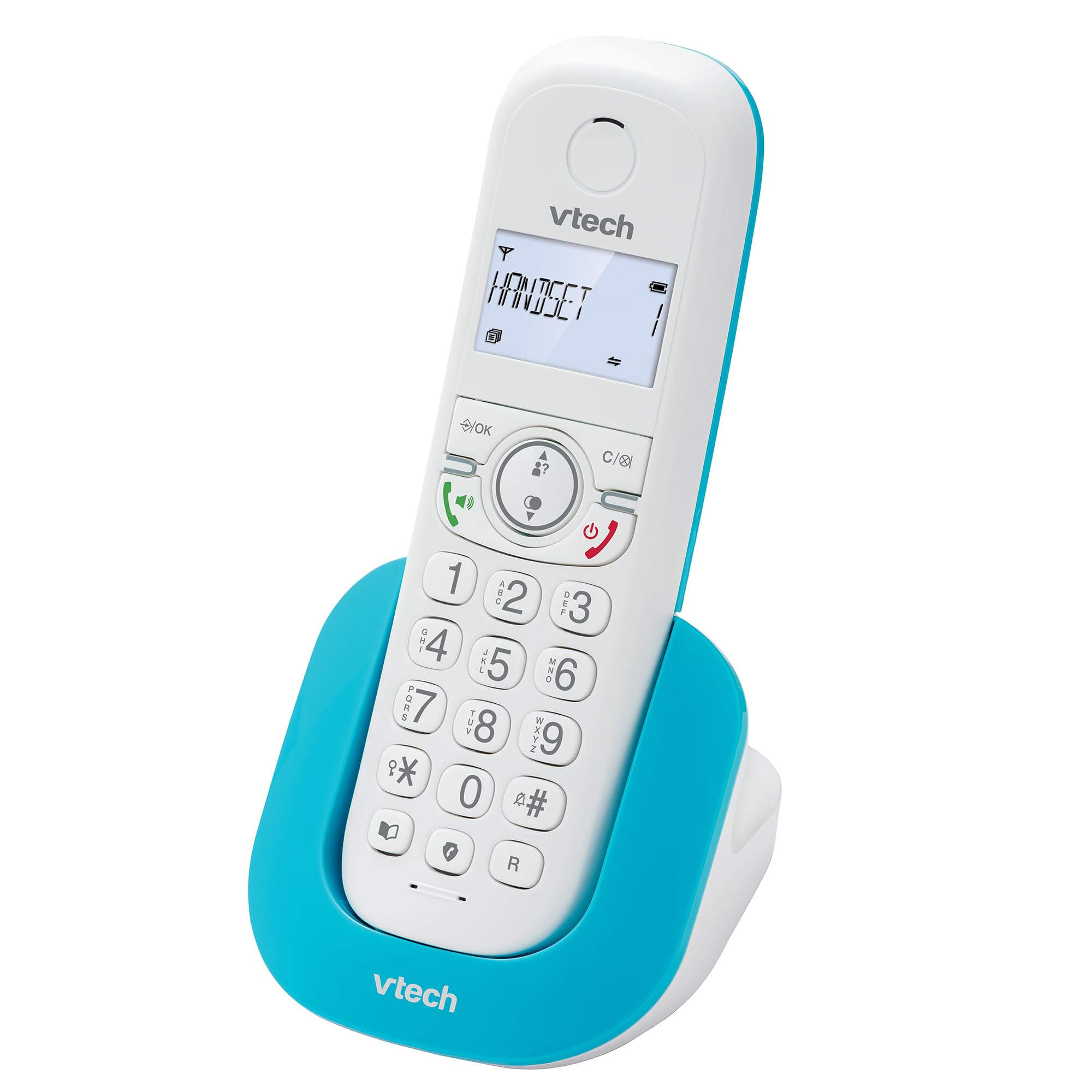 VTech CS1500 Téléphone sans Fil DECT Double Charge avec Blocage d'appel, Identification Appelant, Haut-Parleur Mains Libres