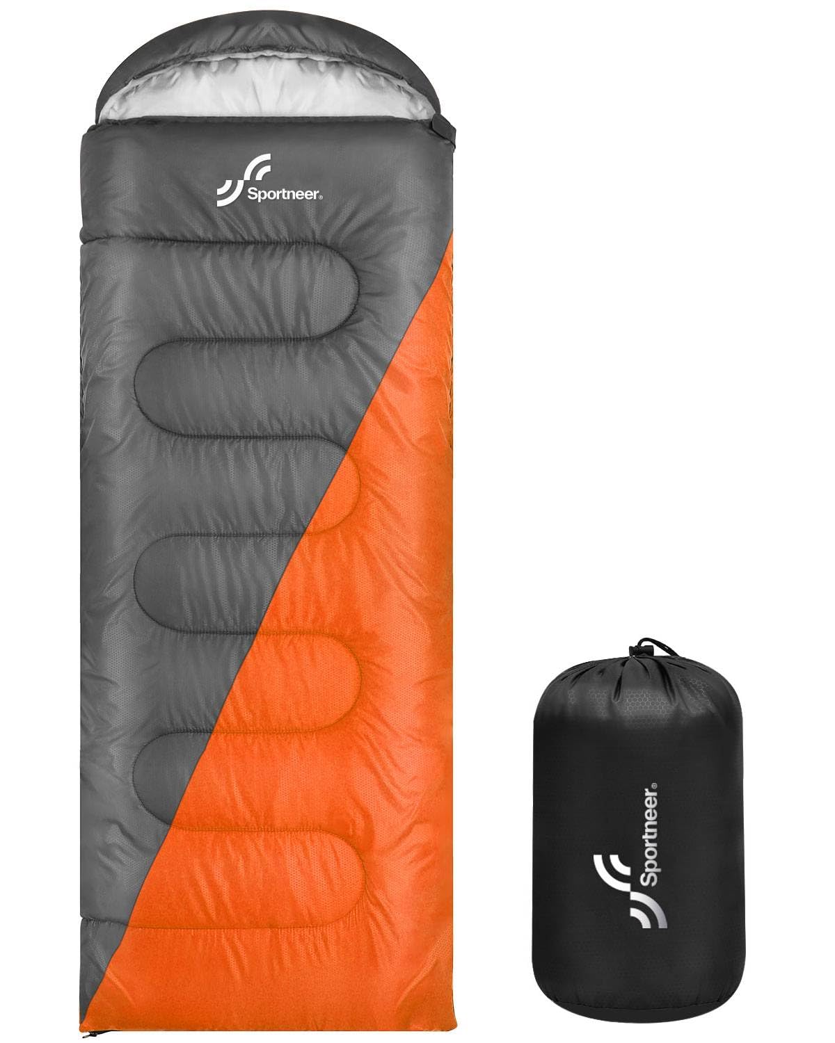 Śpiwór outdoorowy na kemping: Sportneer 3-4 pory roku, letni śpiwór zimowy, mały rozmiar po spakowaniu, przenośny, ultralekki, 1,7 kg, pełne wypełnienie, dla dorosłych, trekking, podróż
