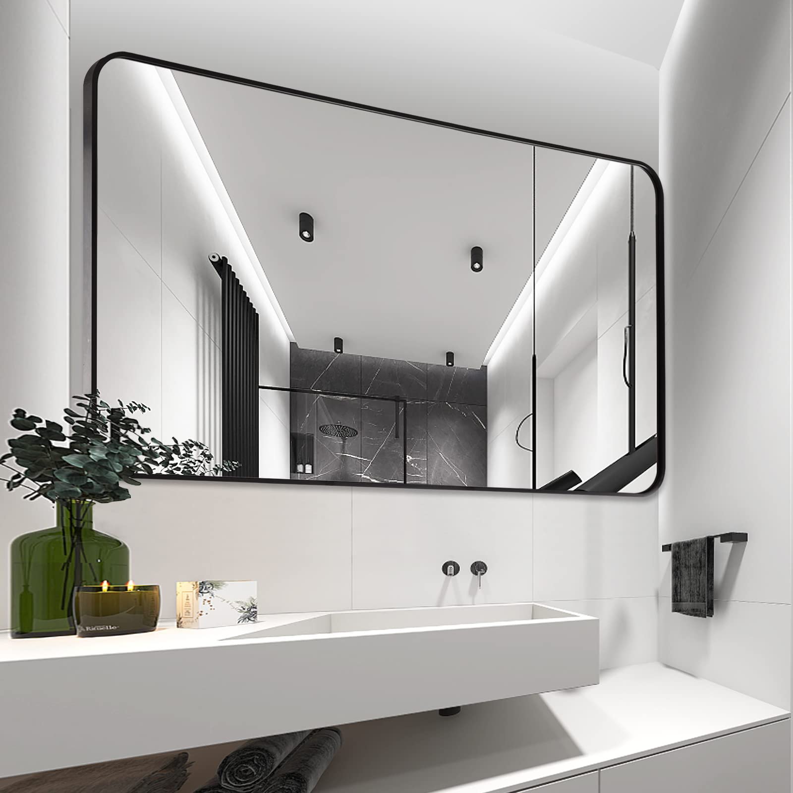 BEAUTYPEAK Wall Mirror 26" x 38" Rectangular Bathroom Mirror with