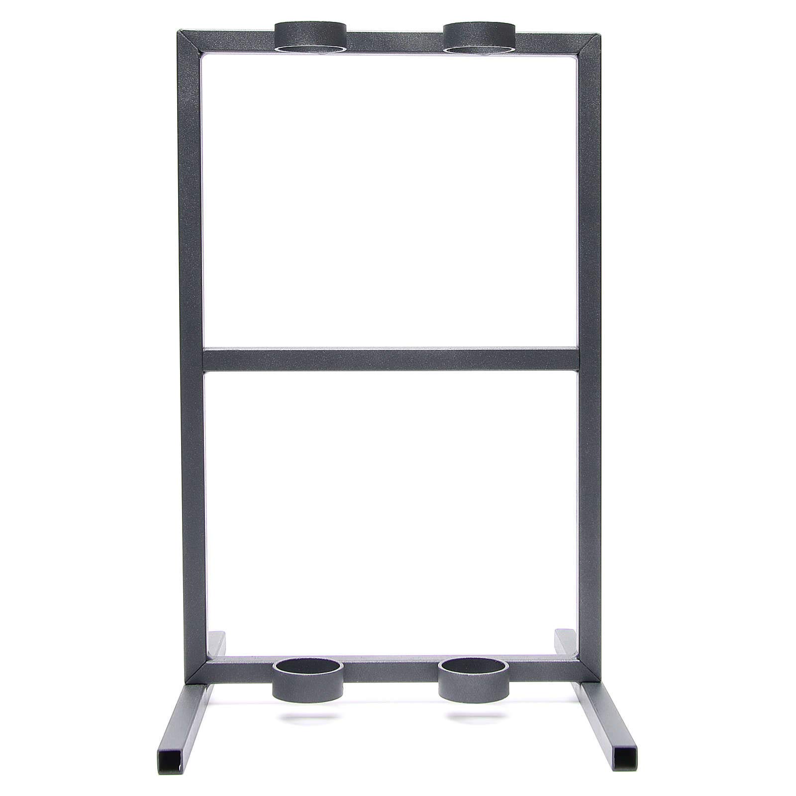 Candle Holder in Metal with 2 PVC Candles