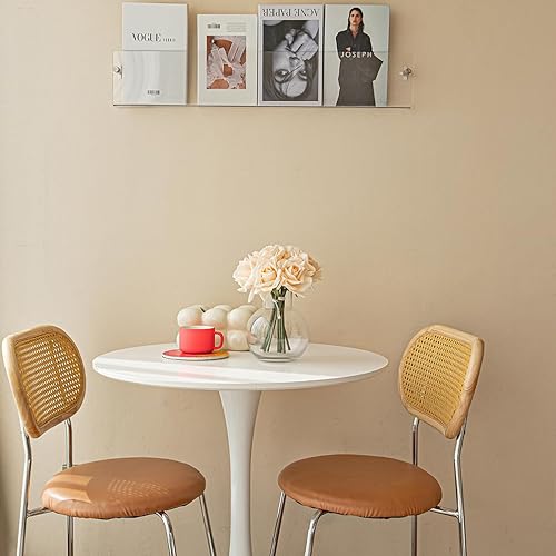 Miniatura 30 de Rosas artificiales de un solo tallo 10 piezas de arreglo floral de seda falsa, toque real para decoración del hogar, fiesta, boda (blanco) Blanco