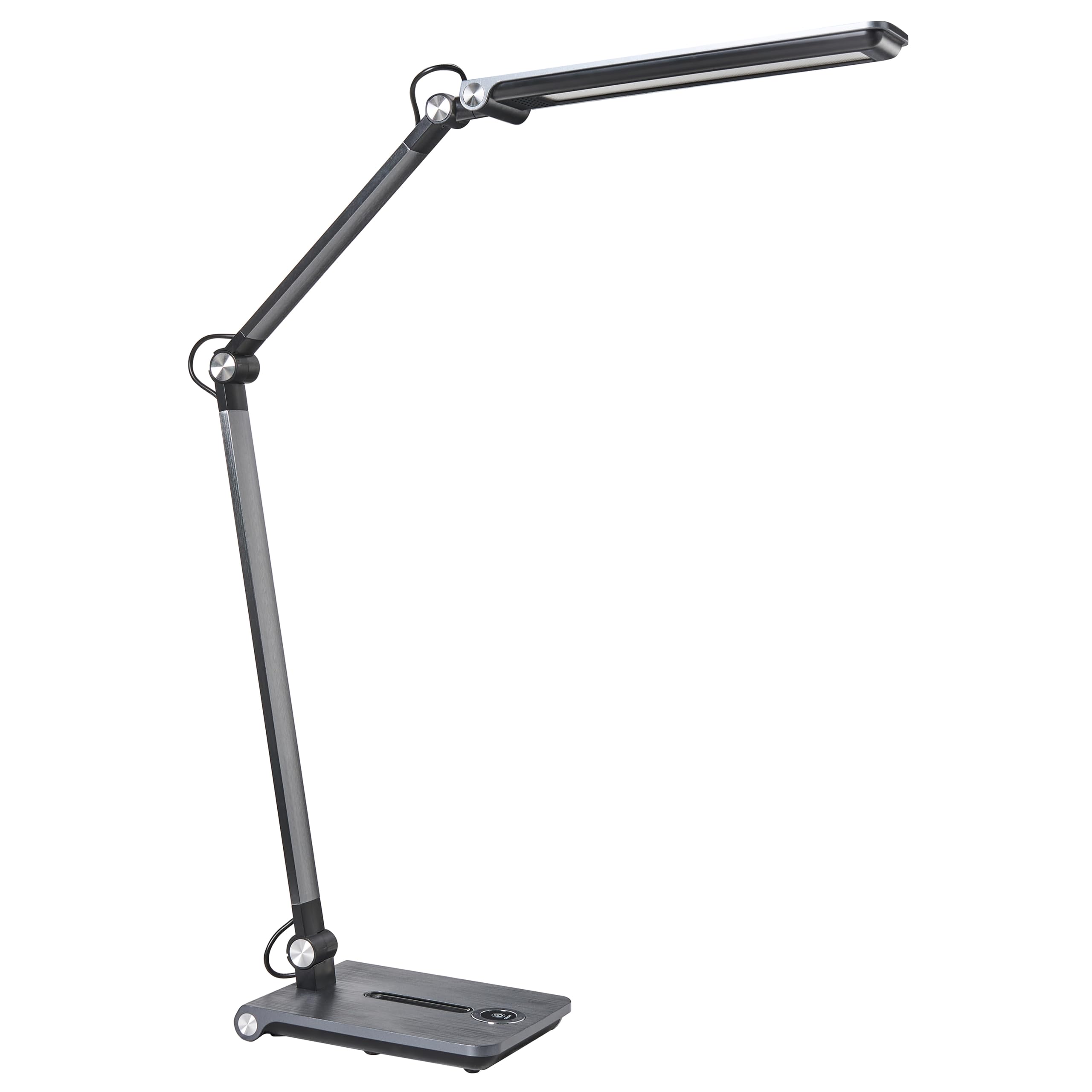 Beliani Schreibtischlampe LED grau verstellbar dimmbar modern für Homeoffice Aquila