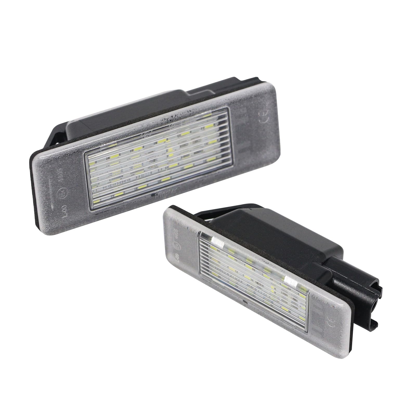AutoStyle Satz LED Nummerschildbeleuchtung passgenau | kompatibel mit Citroën/Peugeot diverse Modelle - Version 2