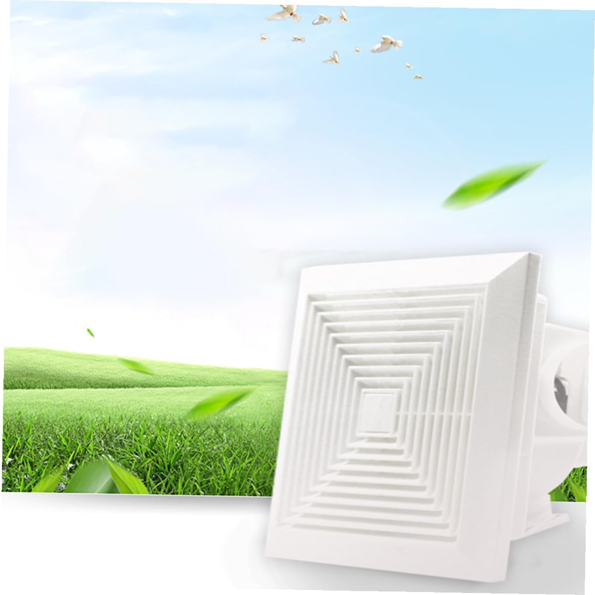 Housoutil Quiet 8-inch Bathroom Exhaust Fan 40w Silent Ventilation Fan for Kitchen and Toilet Ceiling Wall Mount Household Ventilation