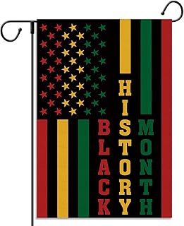 Black History Month Garden Flag Star Stripes African American Heritage Festival Vertical Double Sized Yard Outdoor Decoration