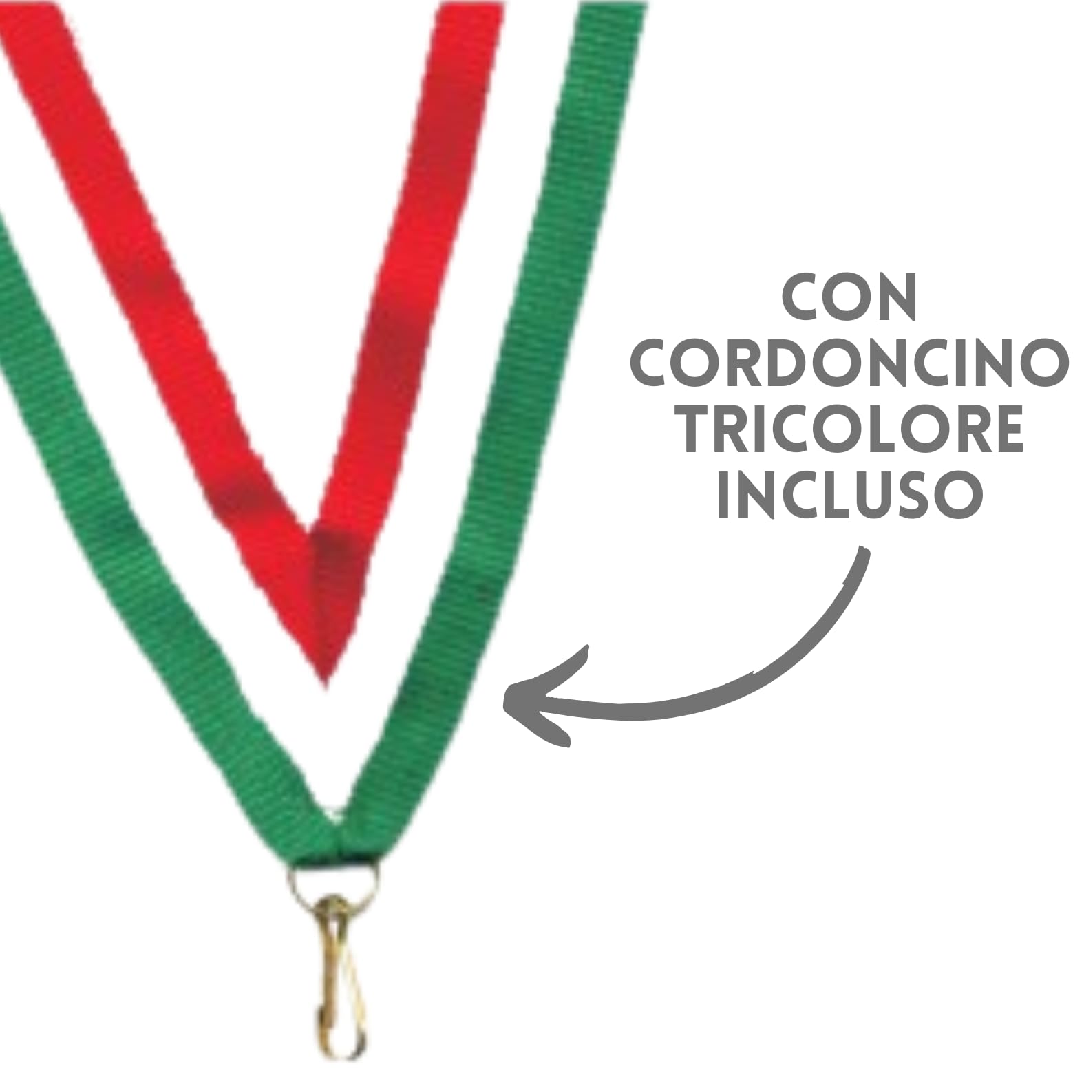 Tris Medaglie Premiazioni Personalizzate da 3,2 cm con Laccetto Medaglia Personalizzabili in Metallo con Stampa Personalizzata, Gare, Calcio, Fantacalcio, Sport | SET-23.008.Y3