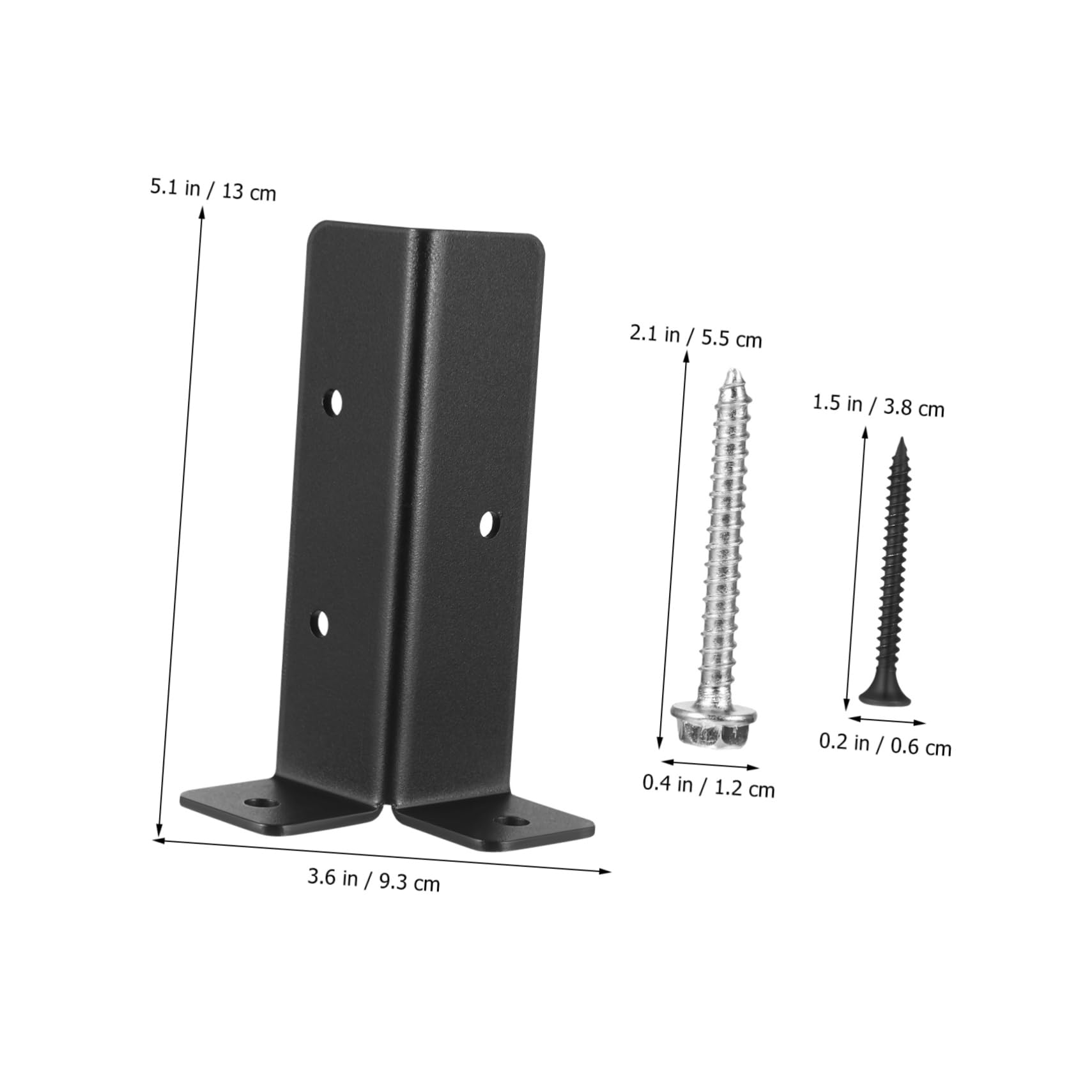 Staffe Base per Pergola in Acciaio al Carbonio Nere, 4 Set