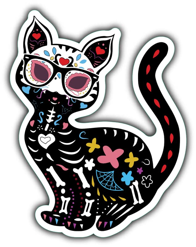 Imán decorativo de gato calavera 5.5 pulgadas miniatura 1