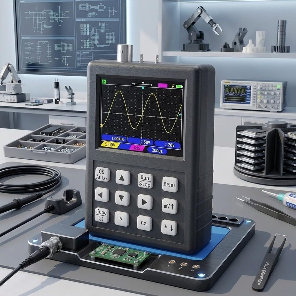 Osciloscopio Digital Portátil 100MHz 250MS/s Pantalla 2.8