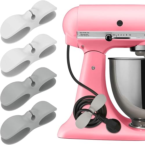 Miniatura 10 de Organizador de cables para electrodomésticos, organizador de cables de 6 piezas mejorado para electrodomésticos, 6 unidades, organizador de alambre