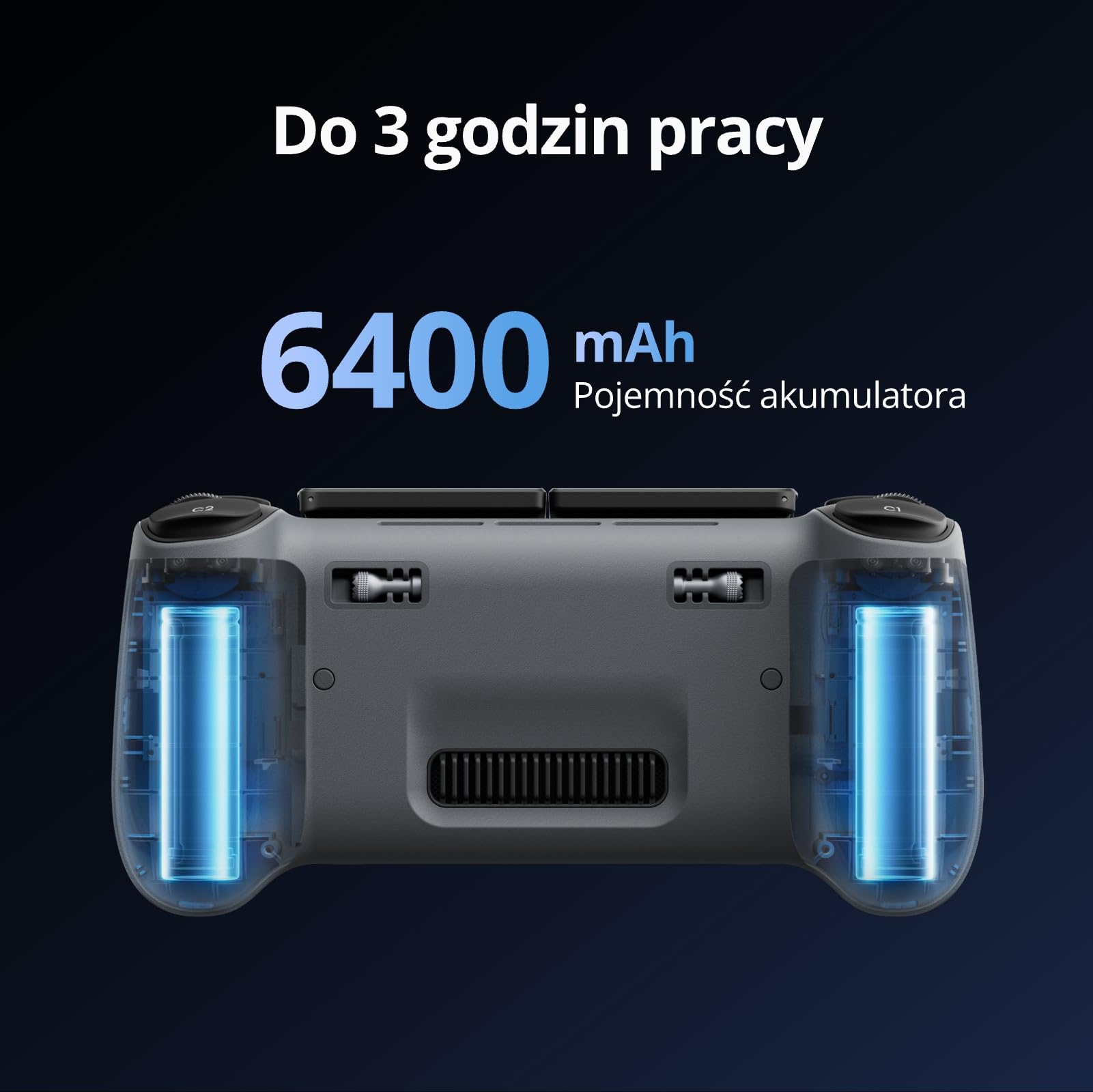 Potensic PTD 1 kontroler z ekranem Full-HD 5,5" 1080P, transmisja 10 km, akumulator 6400 mAh, pamięć 32 GB, kompatybilny z dronem ATOM 2