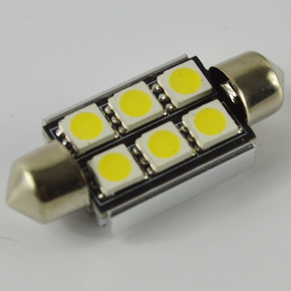KaTur 10 szt. 36 mm żarówka kopułowa Festoon 5050 SMD 6 LED C5W samochód LED, auto wnętrze drzwi lampa oświetlenie ścieżki 12 V lampa robocza stylizacja samochodu