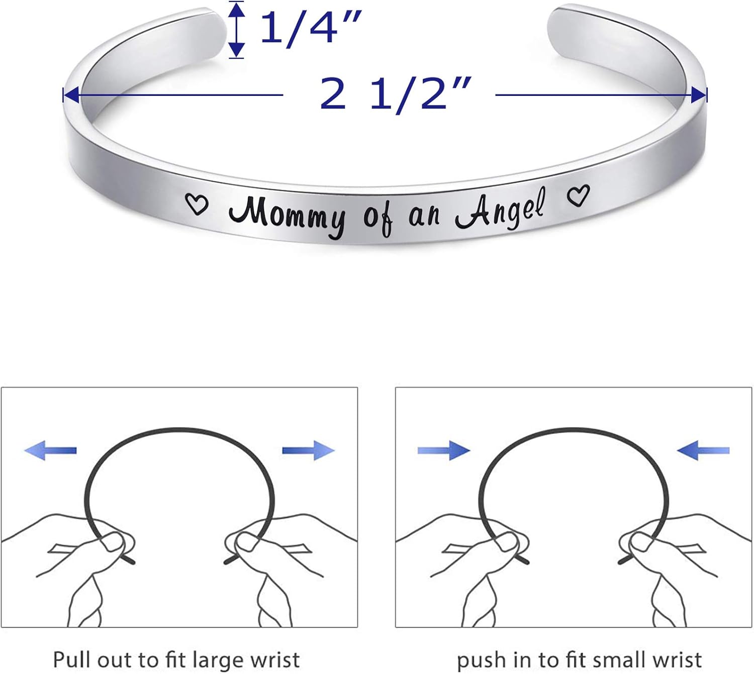 LParkin Mommy of An Angel Bracelet Infant Loss Memorial Bracelet Remembrance Bracelet - Image 2