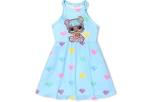 Heart Leopard Print Sleeveless Sundress for Girls