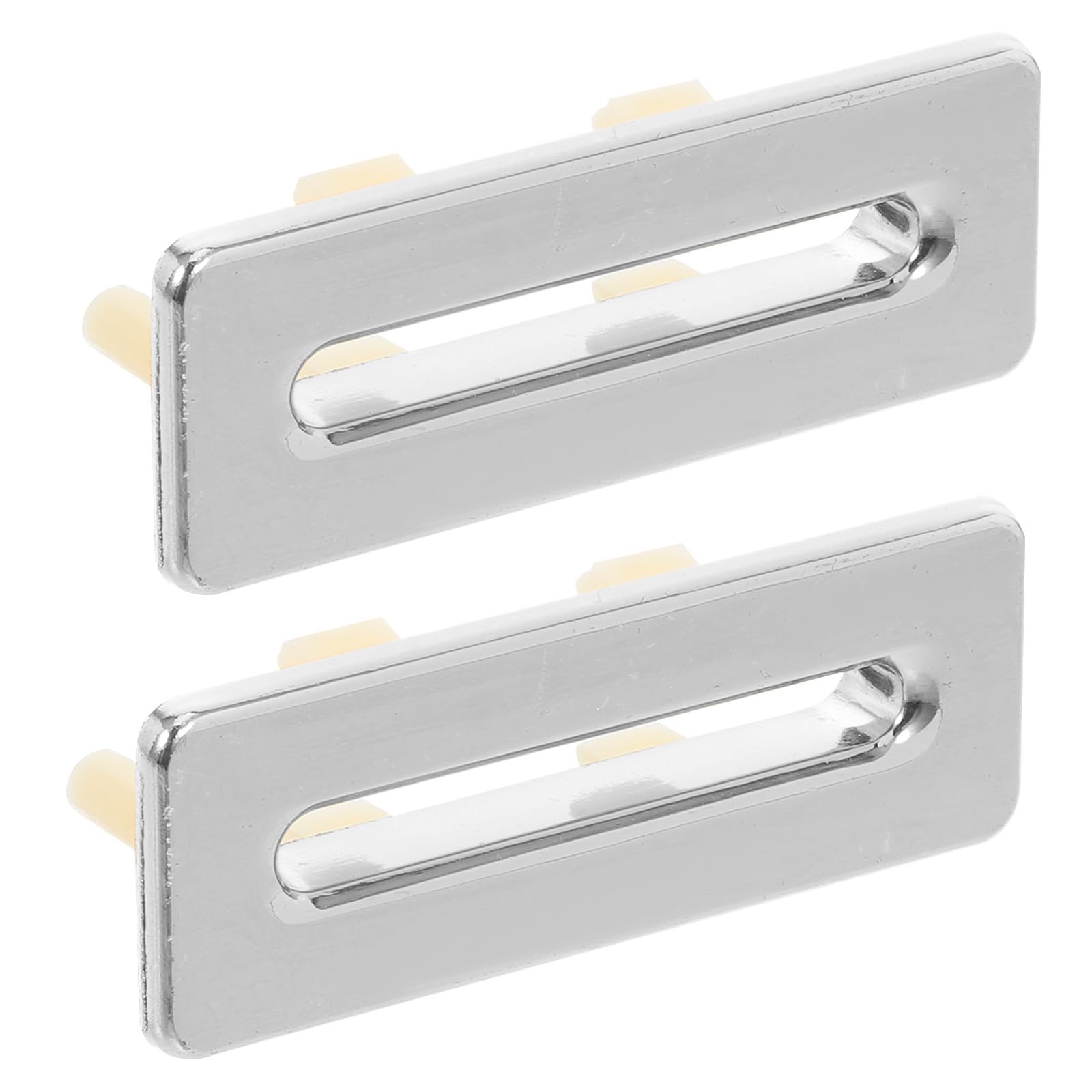 Tofficu Tappo Troppo Pieno per Lavabo 2 Pezzi Inserto Rettangolare Leggero Resistente per Lavandini da Bagno e Cucina