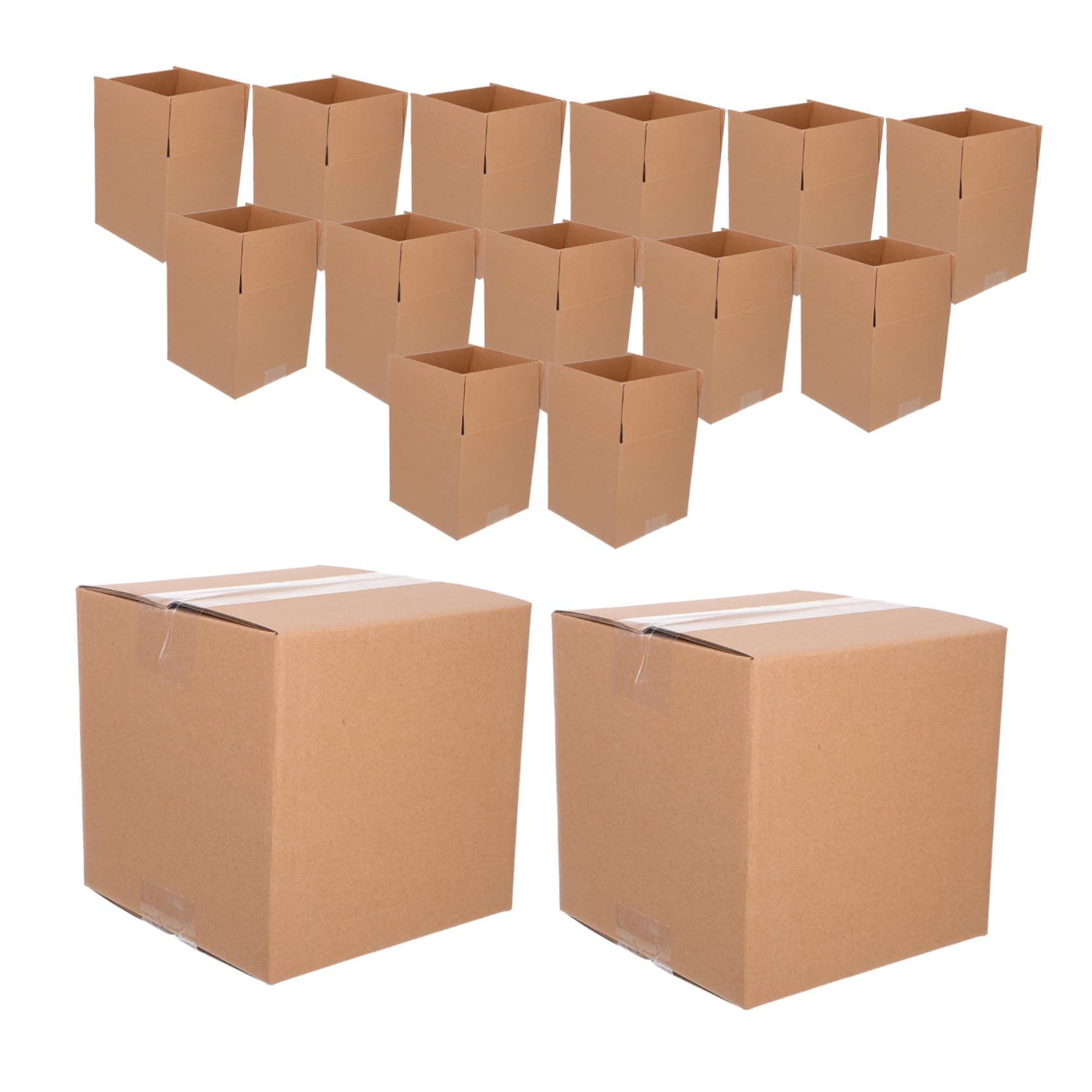 NUOBESTY 15piezas Caja Exprés Cuadrada De Cartón Para Envíos Mudanzas y Almacenamiento Cajas De Embalaje Pequeñas Marrones Para Paquetes Suministros De Embalaje Para Empresas