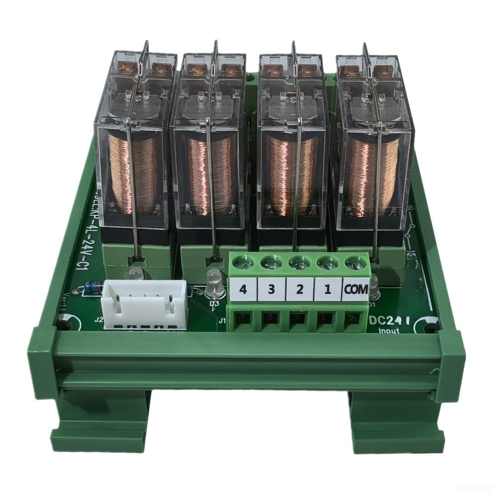 Placa de relé de 4 canales que soluciona fallos de espacio en cuadros eléctricos PLC 8