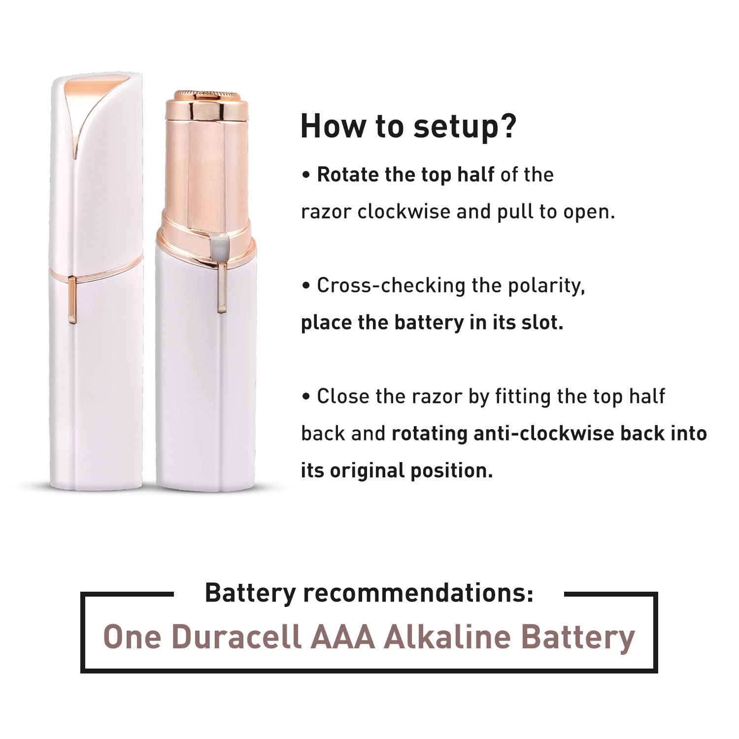 Sirona Face Mini Hair Remover for Women (Pack of 1), Electric Facial Hair Removal, Quick, Gentle & Painless, Smooth Skin, On-The-Go for Upper Lips, Nose Trimmer, Threading Machine for Women