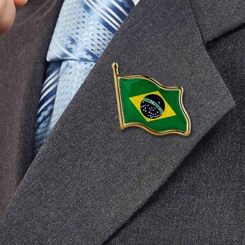 Image of Country Flag Brooch Metal Alloy Souvenir Pin Shirt Hat Backpack Jewelry Accessories Decoration Party Christmas Gift Badge International Travel Pin