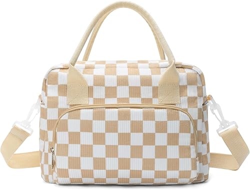 Miniatura 1 de MAMONA Bolsa de almuerzo para mujeres y hombres, de gran capacidad, reutilizable, de pana, aislada, bolsas de mano para oficina, picnic