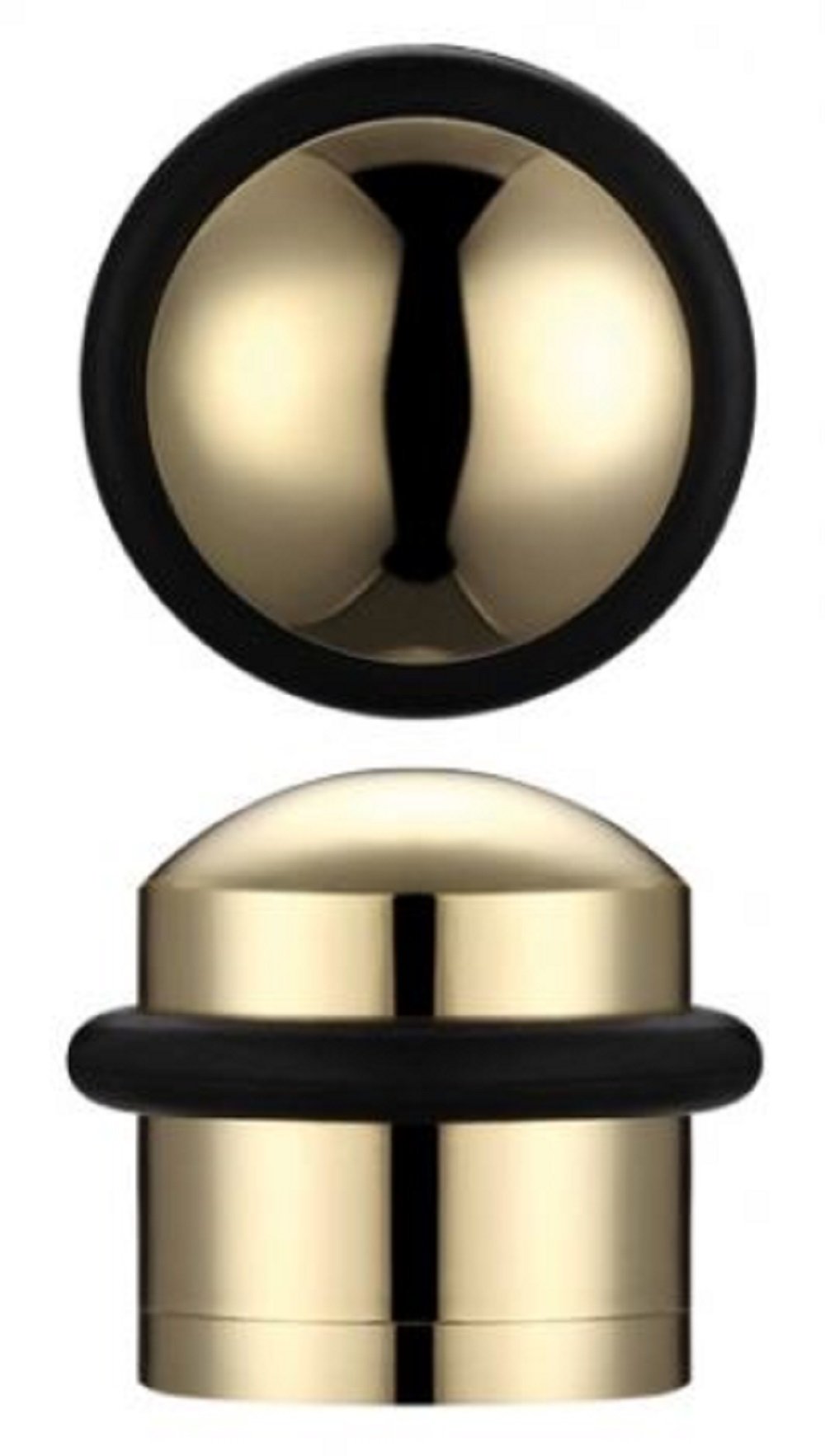 Zoo Hardware Brass Solid Domed Top Floor Mounted Concealed Fix Door Stop 31Mm Diameter Zab86 (Polished )