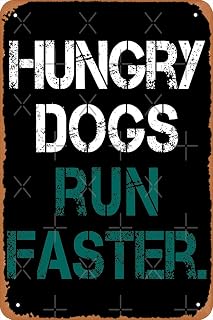 Philly Hungry Dogs Run Faster. Poster Metal Tin Sign Vintage 8x12 Inch