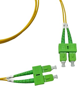 Single Mode Fiber Optic Patch Cord, Duplex SC/APC to SC/APC, 2.5 Meters, 2.0mm, High-Performance Optical Cable for Reliable Data Transmission