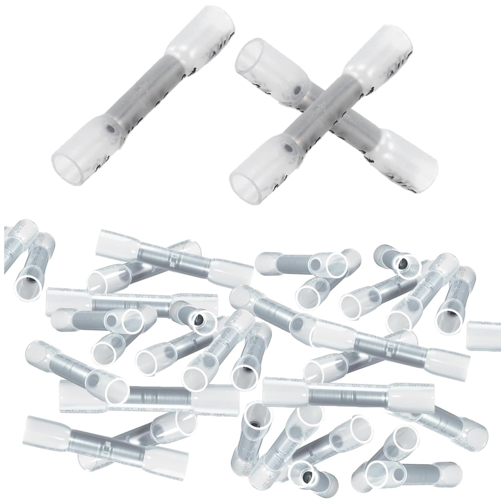 Gaoekoius Heat Shrink Butt connectors kits-100pcs wateproof/Insulated Heat Shrink Wire Butt terminals for Marine/Automotive/motocycles/Home Electrical