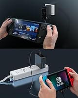 Vista 6 de Adaptador de corriente plegable PD de 65 W45 W, cargador rápido USB C para Steam DeckNintendo SwitchSteam Deck TV Dock