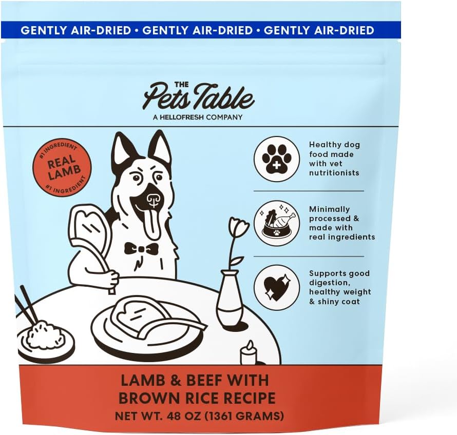 The Pets Table Lamb & Beef with Brown Rice Air Dried Dog Food, 3 lbs / 48 oz Bag Lamb & Beef 3 Pound (Pack of 1) - Image 1 of 8