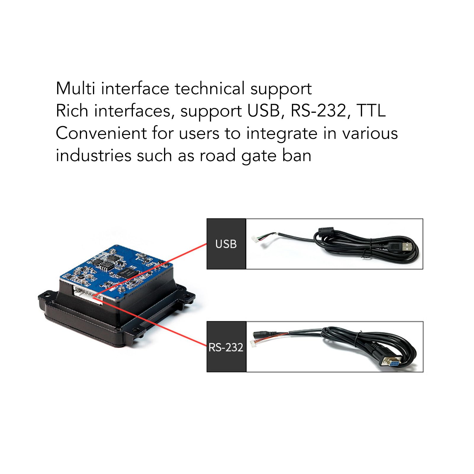 USB-Barcode-Scanner-Lesemodul, 640x480-Sensor, Eingebettetes Barcode-Scanner-Modul für 1D-2D-Codeleser