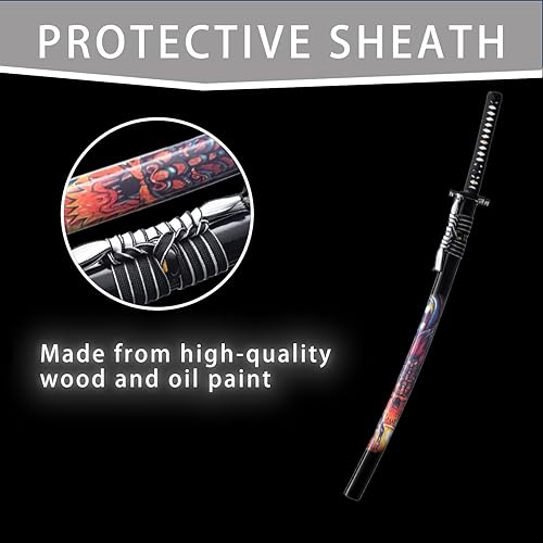 Miniatura 17 de Katana de acero al carbono 9260/T10 hecha a mano, espada Katana afilada templada por calor de espiga completa, espada samurai coleccionable