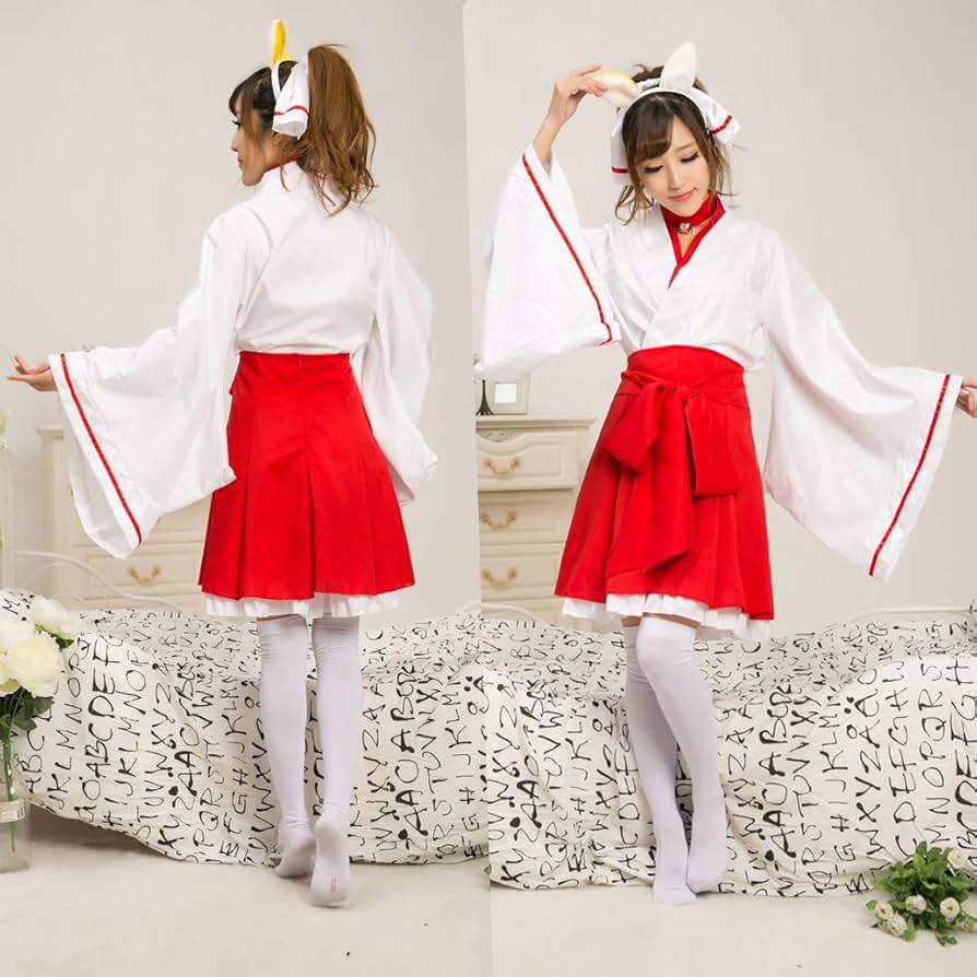 Amazon.co.jp: 巫女さん コスプレ コスチューム コスプレ服 巫女