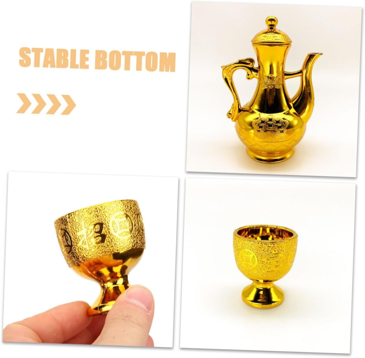 Lotus Flower Offering Cup Set for Buddhist Ritual Use